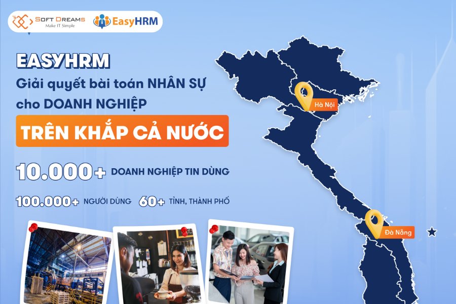 EasyHRM có đầy đủ phân hệ cho bộ phận nhân sự