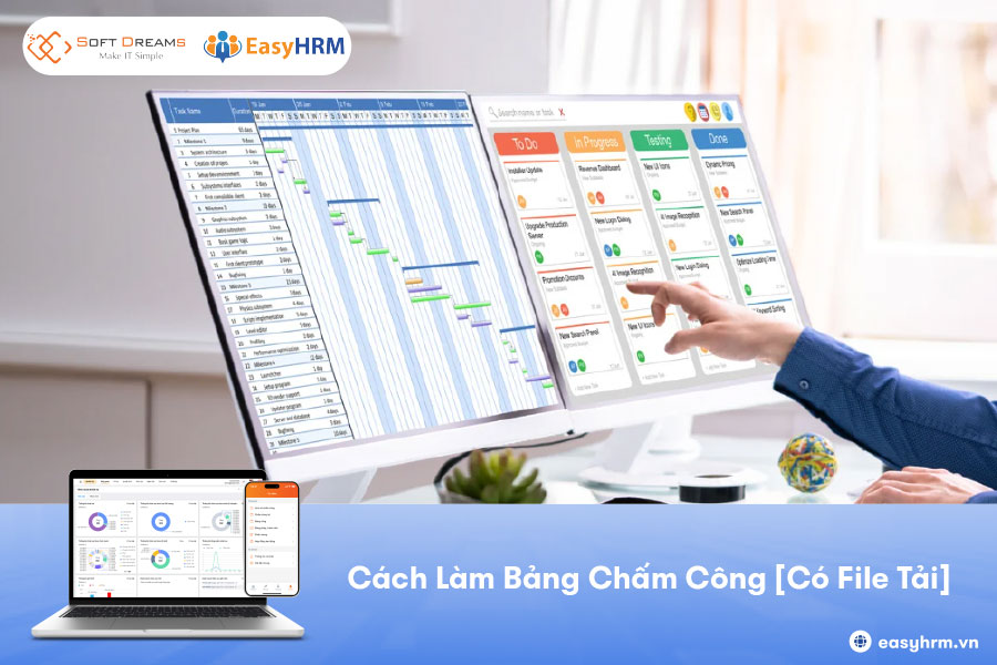 Cách làm bảng chấm công Excel tính lương