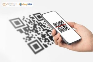 Chấm công bằng mã qr code là nhân viên quét mã QR tại khu vực làm việc