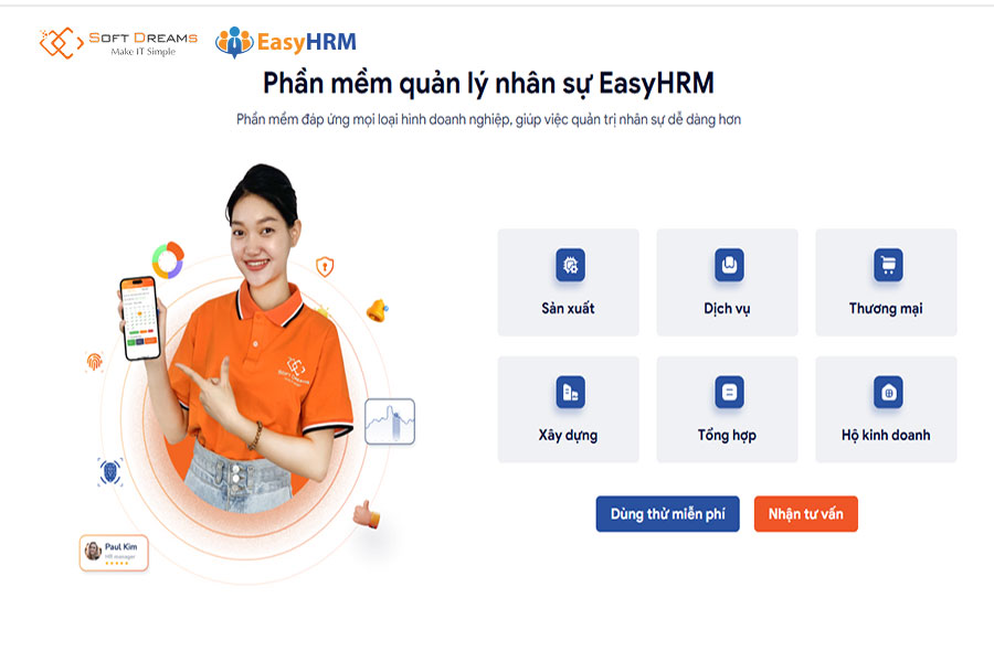 EasyHRM - Phần mềm nhân sự với nhiều phân hệ, phù hợp nhiều đơn vị