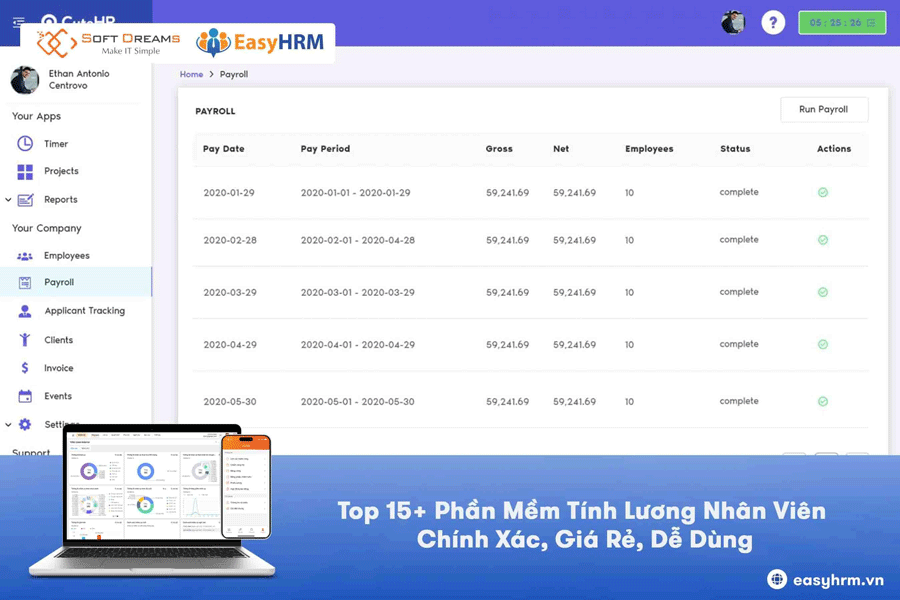 Review phần mềm tính lương cho nhân viên