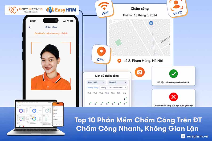 Phần mềm chấm công trên điện thoại tốt nhất