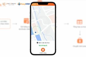 EasyHRM có tích hợp chấm công GPS
