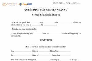 Mẫu điều chuyển nhân sự