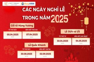 Các ngày nghỉ lễ trong năm 2025 được hưởng nguyên lương