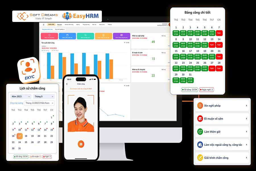 Phần mềm chấm công EasyHRM ngày càng được nhiều doanh nghiệp tin dùng