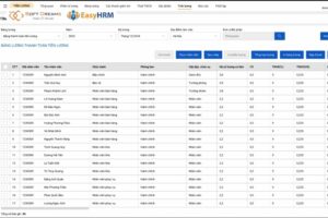 EasyHRM tự động liên kết bảng công lương