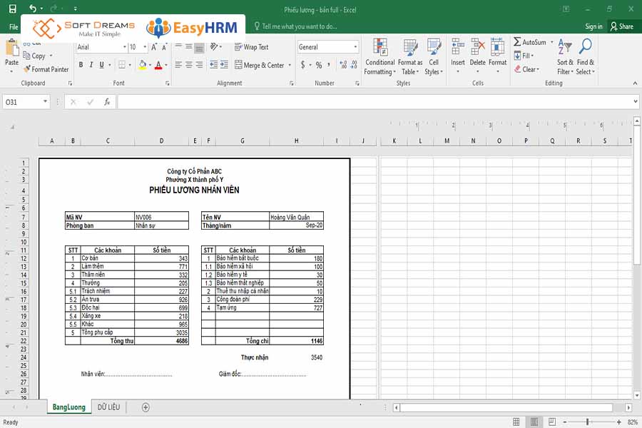 Bảng lương Excel là gì?