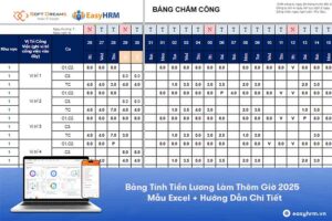 Bảng Tính Tiền Lương Làm Thêm Giờ - Mẫu Excel + Hướng Dẫn Chi Tiết