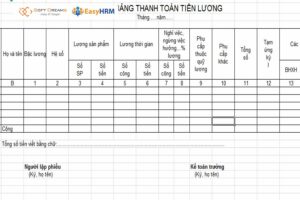 Hướng dẫn cách lập phiếu lương bằng file excel