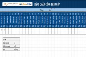 Hướng dẫn chi tiết cách tạo bảng chấm công theo giờ