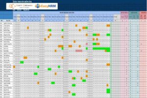 Bảng chấm công sáng chiều bằng Excel giúp người dùng dễ sử dụng