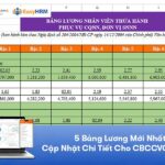 5 Bảng Lương Mới Nhất: Cập Nhật Chi Tiết Cho CBCCVC và LLVT