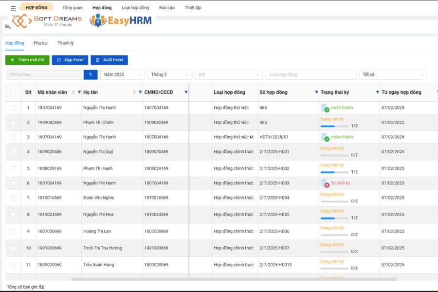 Ký hợp đồng điện tử qua EasyHRM