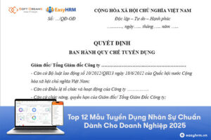 Top 12 Mẫu Tuyển Dụng Nhân Sự Chuẩn Dành Cho Doanh Nghiệp 2025