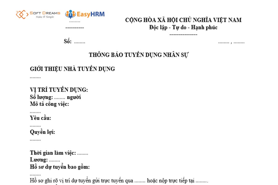 Mẫu tuyển dụng nhân sự là gì?