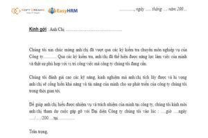 Những nội dung cần có trong thư mời phỏng vấn