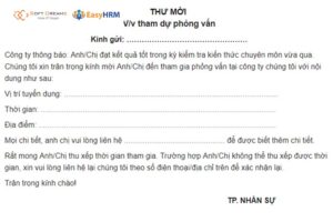 Thư mời phỏng vấn là gì?