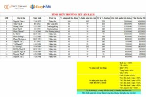 File excel mẫu bảng lương tháng 13