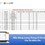 Mẫu Bảng Lương Tháng 13 Chuẩn Excel – File Tải Miễn Phí
