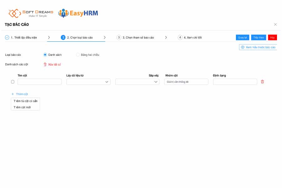 Phần mềm tạo báo cáo lương theo ngày/tuần/tháng để phù hợp với đặc thù từng doanh nghiệp ngành F&B