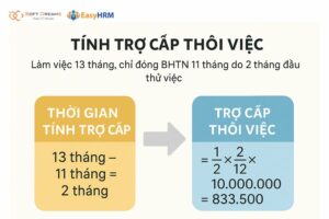 Ví dụ cách tính trợ cấp thôi việc