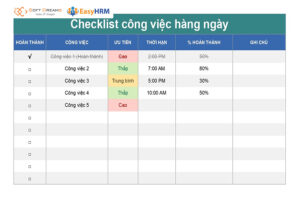 Checklist công việc là gì?