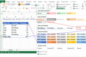 Trình bày bảng tính đẹp để đối chiếu dễ dàng