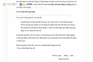 Đơn xin chấm dứt hợp đồng bắt buộc phải có chữ ký của người lao động