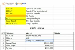 Khai báo tọa độ Zalo cho Autoclick và tên zalo người cần gửi, nội dung tin nhắn và xác định vùng phiếu lương muốn gửi