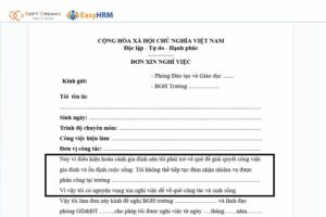 Lý do chấm dứt hợp đồng