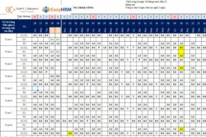 Mẫu bảng chấm công hàng ngày dùng công thức