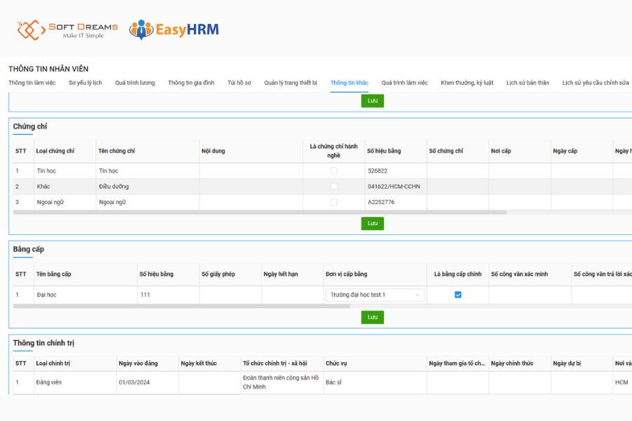 Quản lý hồ sơ cán bộ y tế