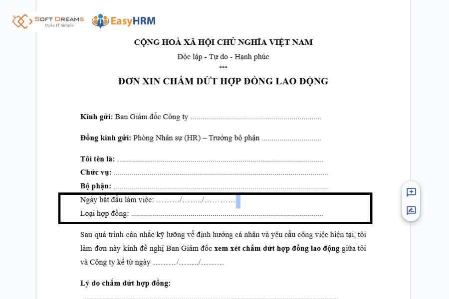 Thông tin hợp đồng