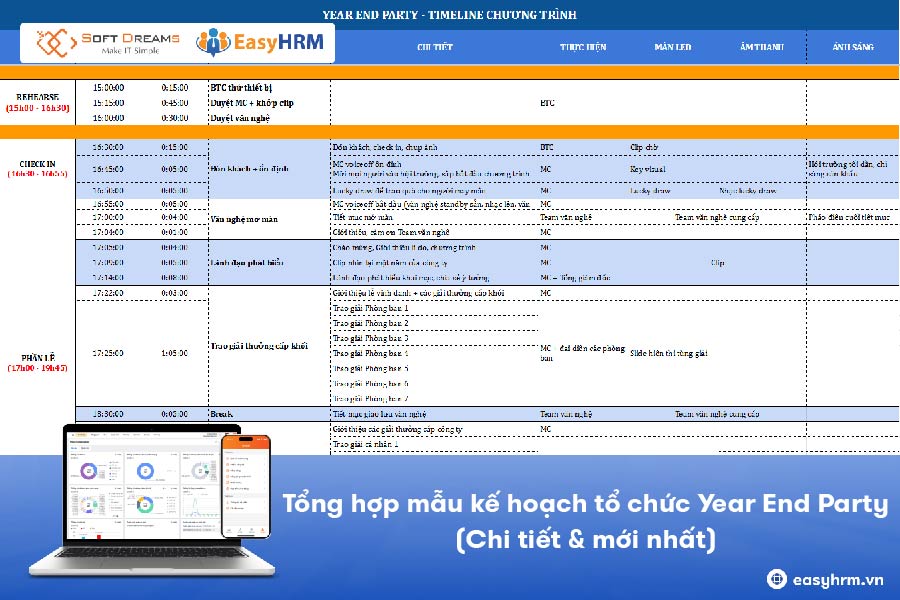 Tổng Hợp mẫu kế hoạch Year End Party (Chi tiết & mới nhất)