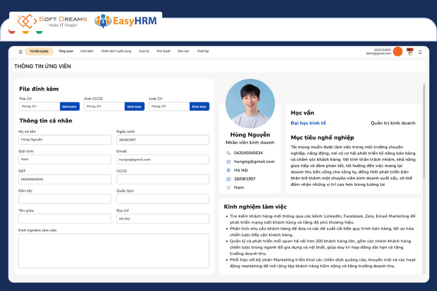 Hệ thống quản lý tự động rút ngắn quy trình tuyển dụng