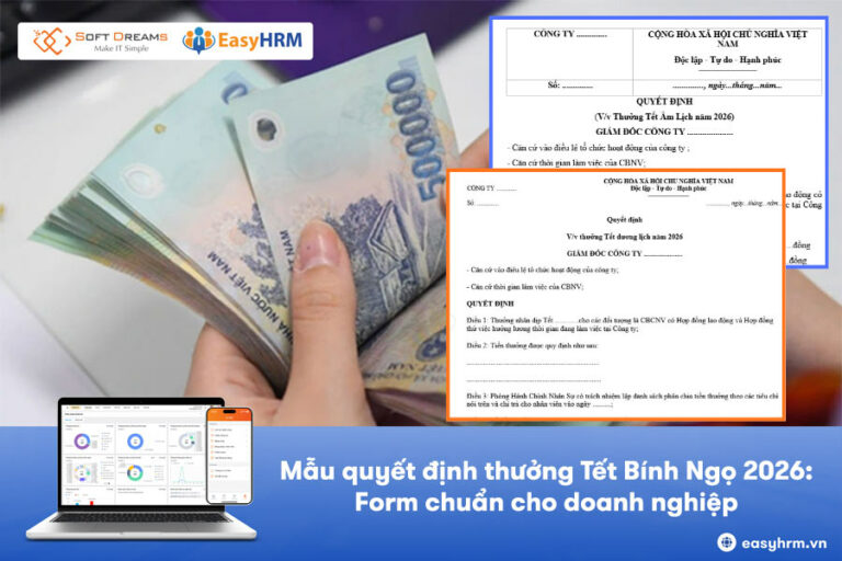 Tổng Hợp Mẫu quyết định thưởng Tết Bính Ngọ 2026: Form chuẩn cho doanh nghiệp