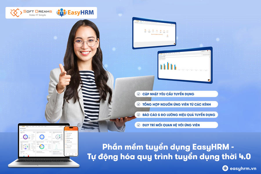 Phần mềm tuyển dụng EasyHRM - Tự động hóa quy trình tuyển dụng thời 4.0