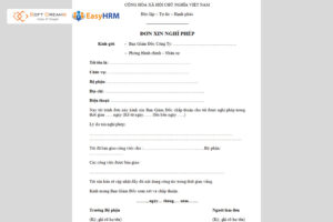 Tham khảo mẫu đơn xin nghỉ phép năm (Mẫu số 1)