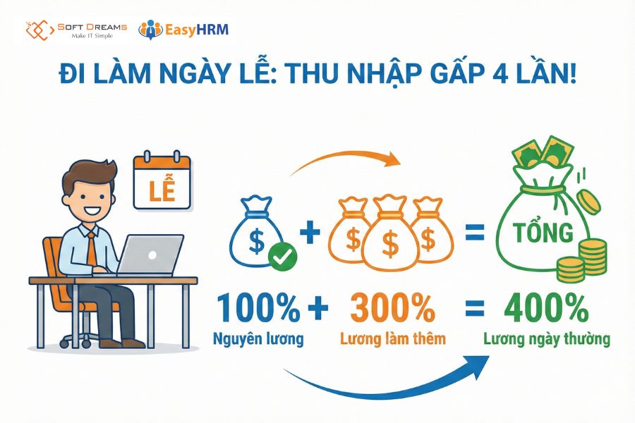 Lưu ý khi áp dụng lịch nghỉ lễ, tính lương cho người lao động