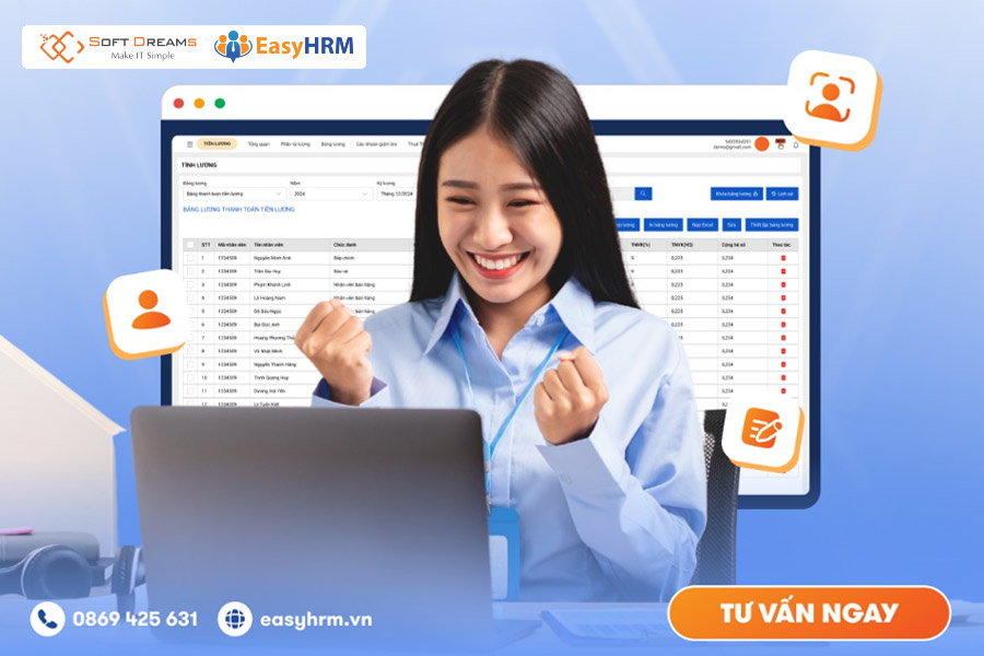 EasyHRM - Phần mềm tính lương, phụ cấp và thuế TNCN chính xác, tiết kiệm
