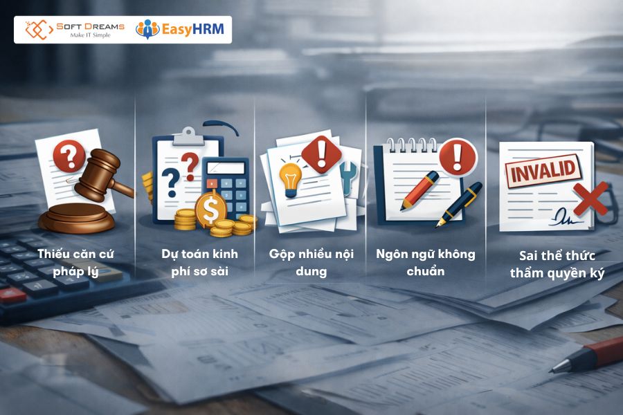 5 lỗi thường gặp khi viết tờ trình xin kinh phí