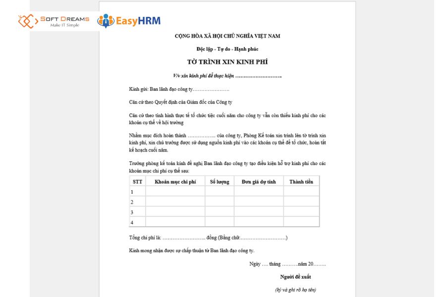 Cách viết tờ trình xin kinh phí dễ được phê duyệt