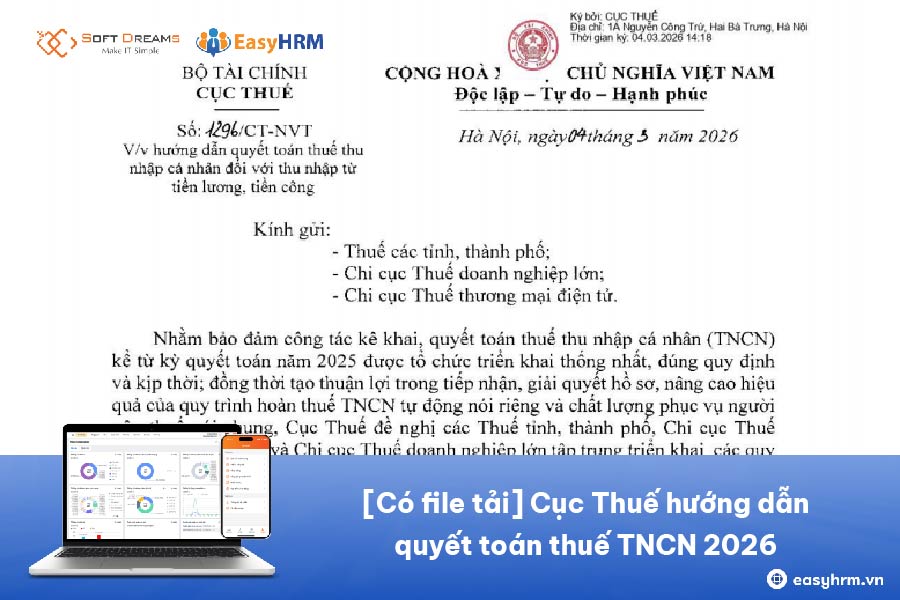 [Có file tải] Cục Thuế hướng dẫn quyết toán thuế TNCN 2026
