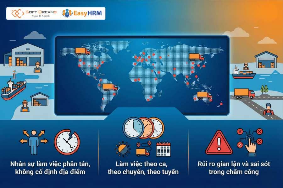 Những điểm khó khăn khi chấm công cho doanh nghiệp trong lĩnh vực logistics