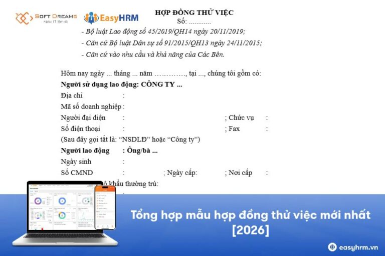 Tổng hợp mẫu hợp đồng thử việc mới nhất [2026]