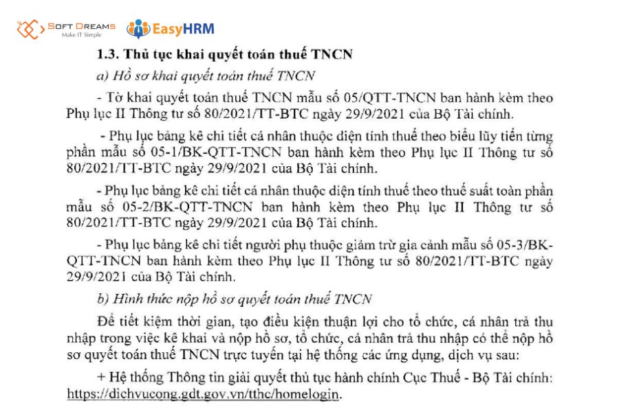 Văn bản hướng dẫn hoàn thuế TNCN