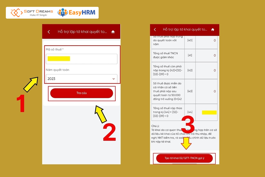 Bước 2: Tra cứu và tạo tờ khai