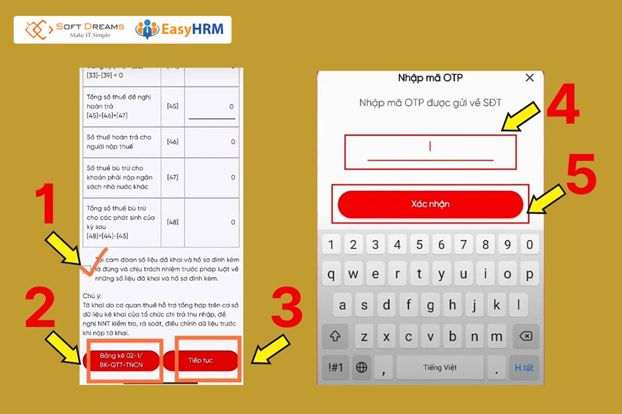 Bước 4: Xác nhận và nộp tờ khai