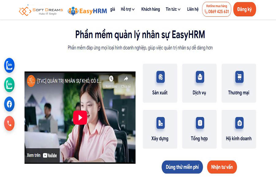 EasyHRM - Phần mềm báo cáo, quản lý nhân sự chuyên nghiệp, hiệu quả